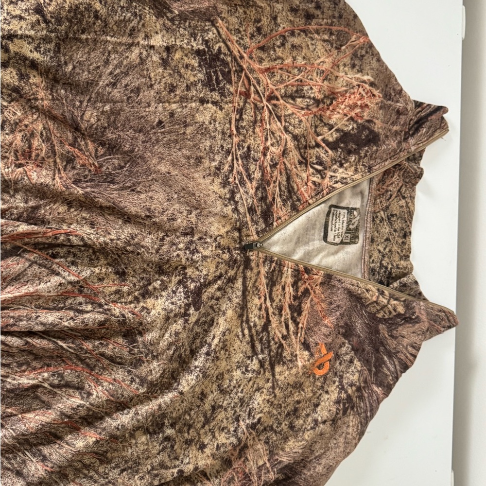 Rare mossy oak brush First lite Camouflage Quarter-Zip